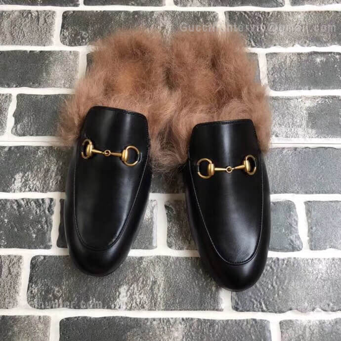 Gucci Princetown Leather Slipper Black